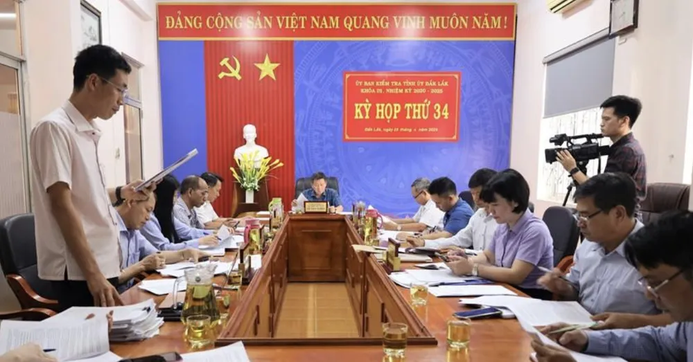 Kỳ họp của Ủy ban Kiểm tra Tỉnh ủy Đắk Lắk. Ảnh: LT UBND tỉnh Đắk Lắk.png