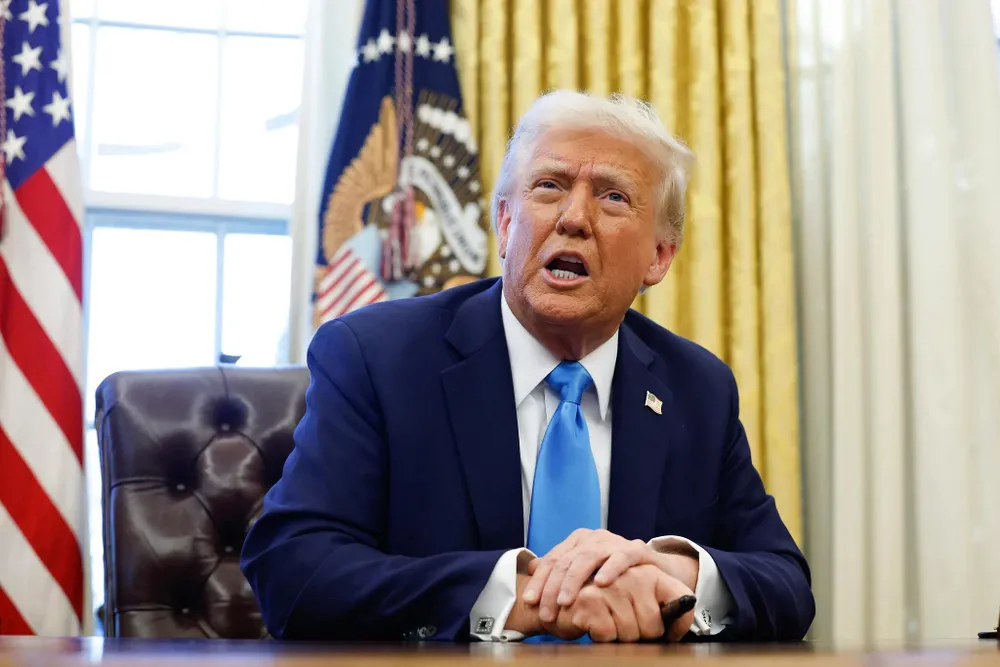 Tổng thống Mỹ Donald Trump. Ảnh: AFP tỉ lệ ủng hộ ông Trump tổng thống Mỹ.jpg