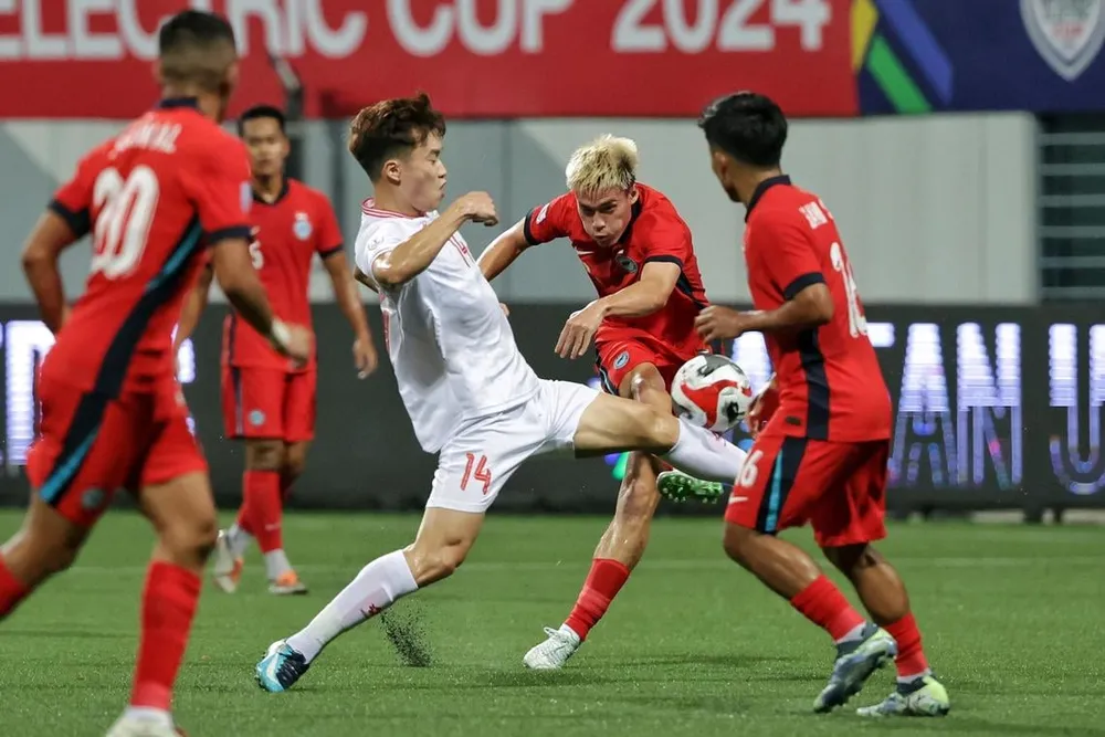 Hoàng Đức từng có mùa SEA Games tăng cường cho lứa trẻ và mang lại nhiều sự sáng tạo ở tuyến giữa. Ảnh: ANH PHƯƠNG. SEA Games 33