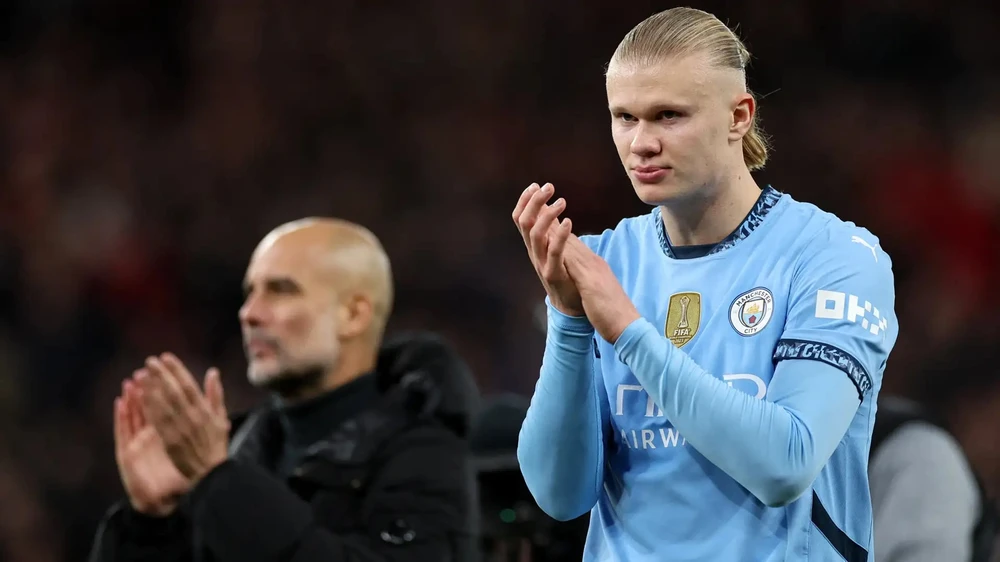 HLV Pep Guardiola sẽ phải đau đầu toan tính cách sử dụng hiệu quả Haaland lẫn Marmoush. Ảnh: GETTY. ky-la-manchester-city-ghi-ban-nhieu-hon-khi-vang-ngoi-sao-haaland (3).jpg