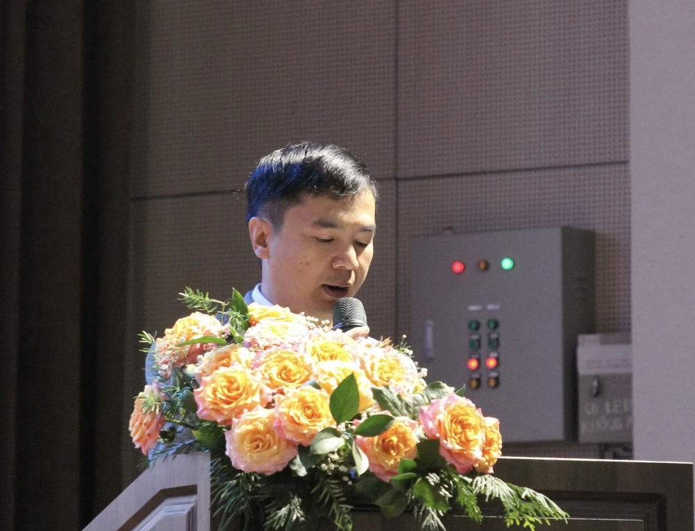 TS.BS Nguyễn Cao Cường – Trưởng khoa Y – Dược Trường Đại học Yersin Đà Lạt phát biểu tại hội thảo. Ảnh: VÕ TÙNG Ngày Quốc tế Điều dưỡng (2).jpg