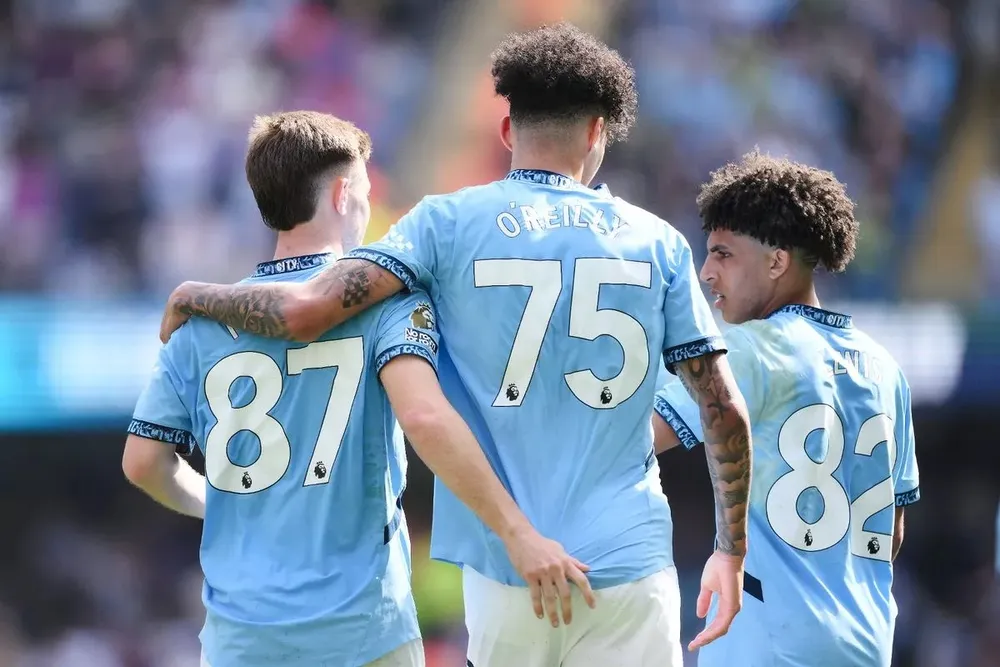 Điểm tích cực với Man City là các sao trẻ đều thi đấu tốt và ghi bàn. ẢNH: GETTY premier-league-man-city.jpg