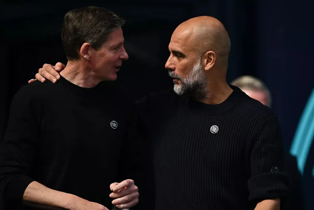 Pep Guardiola bác bỏ quan điểm danh hiệu FA Cup có ý nghĩa với Crystal Palace hơn Man City. ẢNH: GETTY PEP-GUARDIOLA-MAN-CITY.jpg