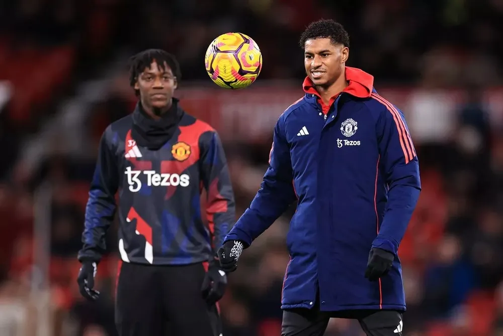 Rashford có khả năng cao rời MU vĩnh viễn, còn Mainoo vẫn chưa chắc chắn về tương lai. ẢNH: GETTY mu-rashford-mainoo.jpg